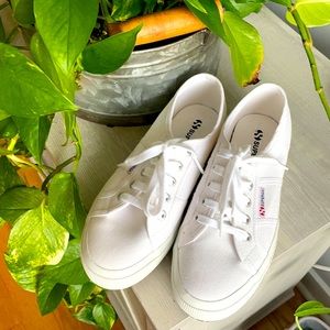 Superga white sneakers